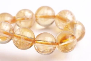 7 mm Hellgelbes Citrin Armband Brasilien Klasse AA Echte Natürliche Runde Perlen 7 Zoll - Bild 1 von 2