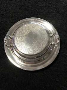 Vintage "ACADEMY" Silver on Copper Serving Dish with Lid 10” - Picture 1 of 5