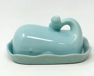 Creative Co-op Whale Butter Dish Turquoise Ceramic Ocean Sealife Blue Green NEW - Picture 1 of 12