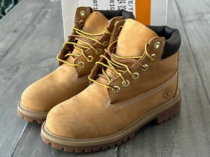 Timberland Premium 6" Waterproof Boot Wheat Nubuck Size 13 M/M Youth TB012709713 - Picture 1 of 19