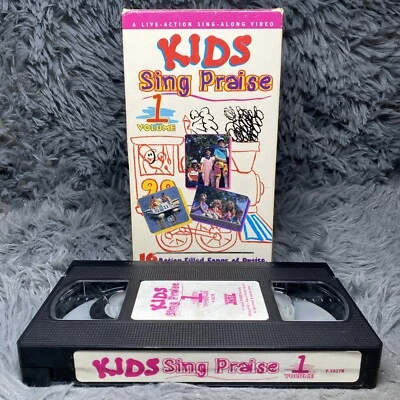 Kids Sing Praise Volume 1 VHS Live Action Sing Along Video 16 Songs Scripture - Image 1 of 4