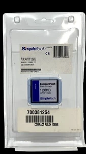 AVYCF128JU SimpleTech 128MB CompactFlash (CF) Memory Card - Photo 1 sur 3