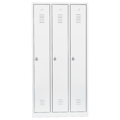 Stahlspind, Umkleidespind, Metallspind, Garderobenschrank 2-türig, B600 Mm Breit, Lichtgrau, Schnell Lieferbar