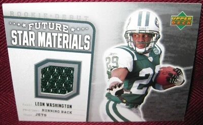 2006 UPPER DECK ROOKIE DEBUT FUTURE STAR MATERIALS #FSM-LW LEON WASHINTON SILVER - Image 1 of 2