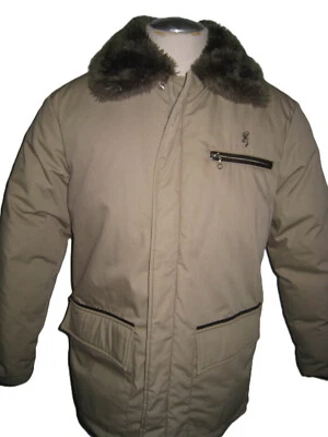 CHAQUETA ABRIGO MARRÓN CAQUI IMITACIÓN CUERO RIBETE HOMBRE TALLA 44 VINTAGE ENVÍO GRATIS Foto 1 de 4