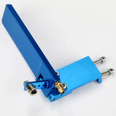 Timón azul aluminio 75 mm con entrada de agua para barco eléctrico rápido RC barco marino Foto 1 de 4