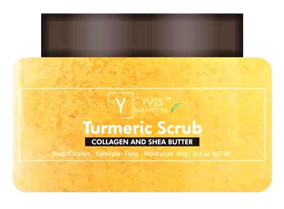Turmeric Collagen SHEA Butter Brightening Exfoliating Toning Body Scrub PREMIUM - Image 1 of 4
