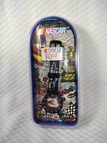 90s NASCAR Watch Dale Earnhardt #3 Goodwrench Black Strap Kids Vintage In Box Cover
