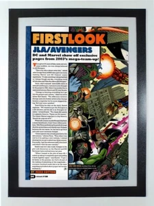 First Look JLA / Avengers George Pérez DC Marvel Comic Framed Original Ad Wizard - Picture 1 of 7