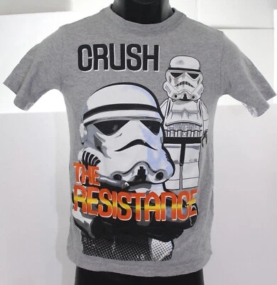 Lego Star Wars Storm Trooper Crush The Resistance Camiseta Gris Jóvenes Niños Mediana Foto 1 de 4