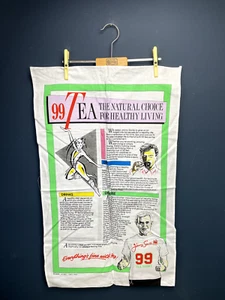 VINTAGE RETRO 100% COTTON 99 TEA HAND TOWEL - UNUSED - COLLECTIBLE - Picture 1 of 4