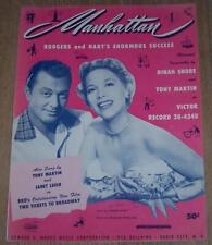 Manhattan Tony Martin Janet Leigh Two Tickets to Broadway 1953 Movie Sheet Music