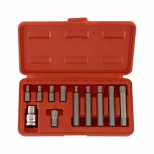 11pc Adapter 12-point Spline Security Bit Socket Set Industrial Grade CrV - Picture 1 of 3