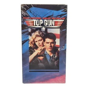Top Gun VHS Tape Sealed Paramount Watermarks 1987 1990 Tom Cruise Action - Foto 1 di 8