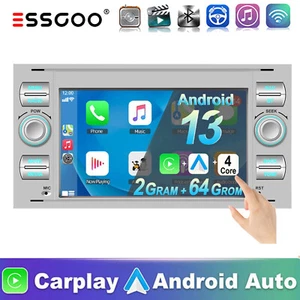 Für Ford Focus MK2 Transit MK7 Fiesta Carplay 64G Autoradio Android 14 GPS NAVI - Bild 1 von 15