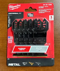 Milwaukee 49-25-1506 Carbide Teeth Blades 5 Pack - Metal - Factory Sealed - Picture 1 of 3