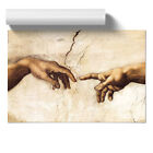 Michelangelo Creation Of Adam Hands Unframed Wall Art Poster Print Decor