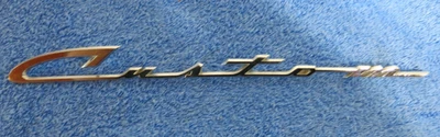 Ford Mercury 1956 1950S emblema guardabarros "personalizado" 15 1/4" raro limpio Bu7025622B OEM Foto 1 de 4