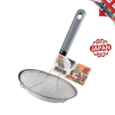 ECHO Japanese Dashi Skimmer Spoon 21cm – Stainless Mesh Slotted Strainer Ladle Japan