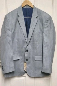 BNWT Samuel Windsor Men's Blue Stripe Formal Boating Blazer Jacket - Size 46R - Picture 1 of 12