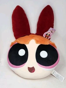 Cuscino testa peluche Powerpuff bambina MINISO USA fiore imbottito nuovo con etichette PPG - Foto 1 di 7