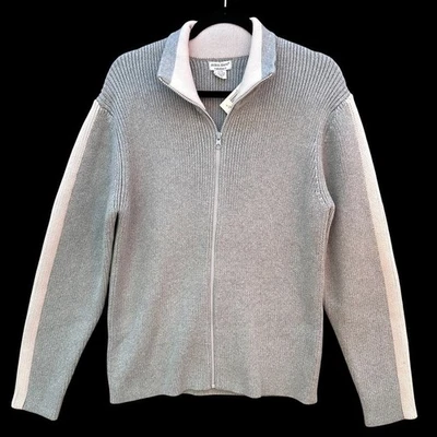 Nuevo con etiquetas Guess Jeans XL Cárdigan Cremallera Completa Suéter Gris Acanalado Tejido Mangas Largas Foto 1 de 4