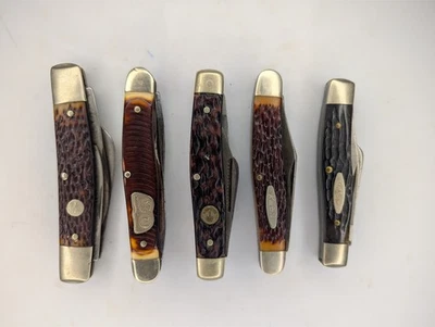 Lot of 5 Old Pocket Knives Case, Boker, and Kabar - Image 1 of 4