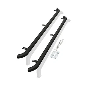 BLACK CURVED SIDE BARS / STEPS - STYLING BARS - 70MM FOR VW AMAROK 2010-2022 - Picture 1 of 10