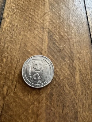 ¡Moneda de murciélago American Samoa Quarter National Park West CoVID 2020! Denver como nuevo Foto 1 de 2