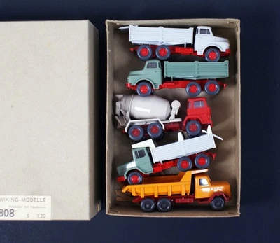 Wiking Model Trucks, 5 Trucks, Collectable West German Scale Vehicles, HO Scale - Image 1 of 4