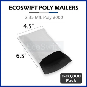 eBay Standard Envelope 6.5x4.5 Poly Mailers Bags 25 50 100 250 500 Bulk 2.35 MIL - Picture 1 of 17