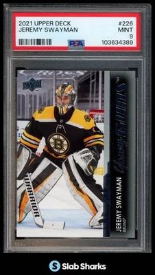2021 UPPER DECK #226 JEREMY SWAYMAN YOUNG GUNS RC ROOKIE PSA 9 - Image 1 of 4