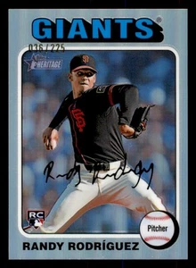 2024 Topps Heritage Chrome Silver Refractor #513 Randy Rodriguez RC 036/225 - Bild 1 von 2
