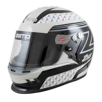 Zamp Helmet H757C1554; RZ-37Y Youth Medium Full Face Black/Gray SFI 24.1 - Image 1 of 3
