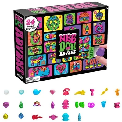 UK 24x Needoh Advent Calendar 2025 Stress Relief Squishy Doll Toys Set Kids Gift - Image 1 of 3