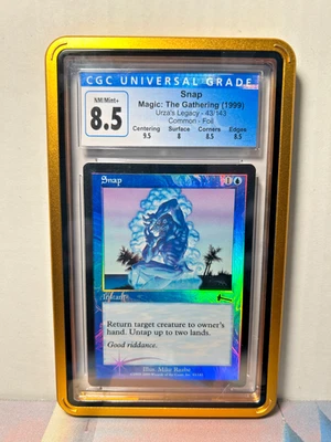 ++MTG Snap (Foil) - 1999 Urza's Legacy - CGC NM/Mint+** 8.5 - Image 1 of 2