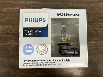 2x- PHILIPS Crystal Vision Platinum 9006 55W Lamp Bulbs NEW - Image 1 of 2