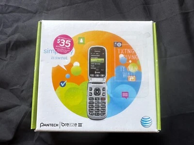 Pantech P2030 Breeze III (3) AT&T Cell Phone In Open Box Sold As Is - Image 1 of 4