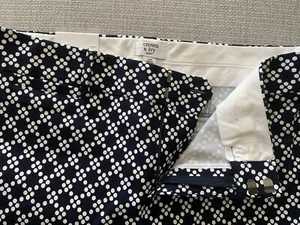 NWT 59.50$ Crown & Ivy Pants Novel Navy And White Dots Size 10P Regular - Picture 1 of 7
