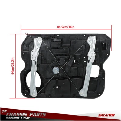 Window Regulator w/ Motor 5 Pin For Dodge Ram 1500 Front Driver Left  2011-2012 - Image 1 of 4