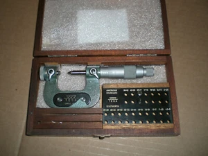 Tesa 0-1" Screw Thread Micrometer set with Anvils  .001" - Picture 1 of 7