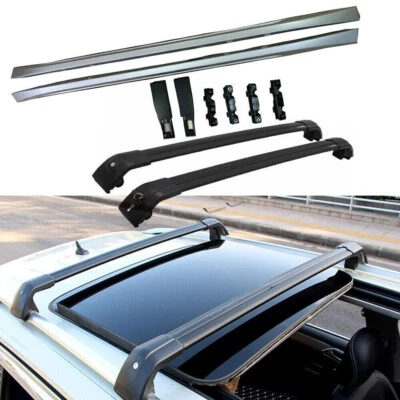 Barra transversal de techo 4 piezas para Toyota Sienna 2021 2022+ rieles de carga Blacka Foto 1 de 4