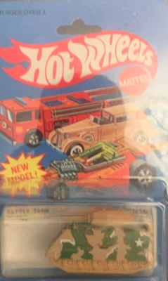 Tanque de batalla Hot Wheels 1983 bronceado sellado vintage Foto 1 de 2