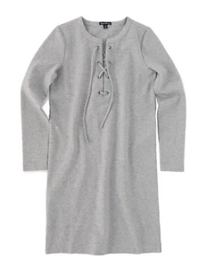 J.Crew Factory - Women's M - NWT$79 - Heather Gray Long Sleeve Sweatshirt Dress - Picture 1 of 3