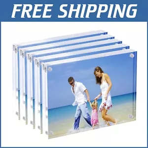 UV Resistant Magnetic Acrylic Picture Frames - Elegant 5 Pack for Any Occasion - Picture 1 of 10