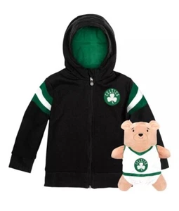 2T Boston Celtics Cubcoats 2-in-1 Transforming Full-Zip Hoodie & Soft Plushie - Picture 1 of 5