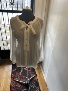 Blusa blanca manga larga Lane Bryant 14/16 - Imagen 1 de 8