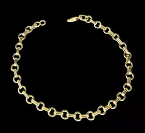 14k Yellow Gold Rolo Link Solid Chain Bracelet 7.75 inches 5.0 mm 7.6 Grams - Picture 1 of 9