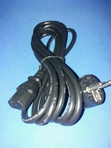 IEC EURO MAINS POWER CABLE  PLUG KETTLE  MONITOR PC  C13 LEAD EU 2 PIN 1.8M - Picture 1 of 3