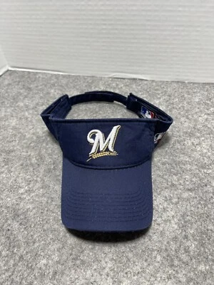 Milwaukee Brewers Equipo de Béisbol MLB Azul VISOR LIMPIO Gorra Gorra Foto 1 de 4